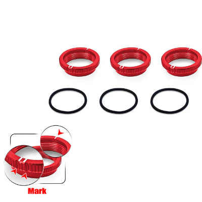 T-WORK'S Alluminio 1/8 Regolatore molla ammortizzatore fuoristrada 16mm TO-356-R